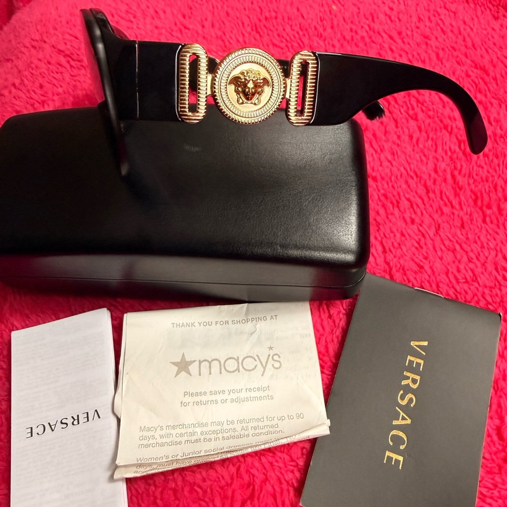Versace Black and Gold Sunglasses - Picture 2 of 15